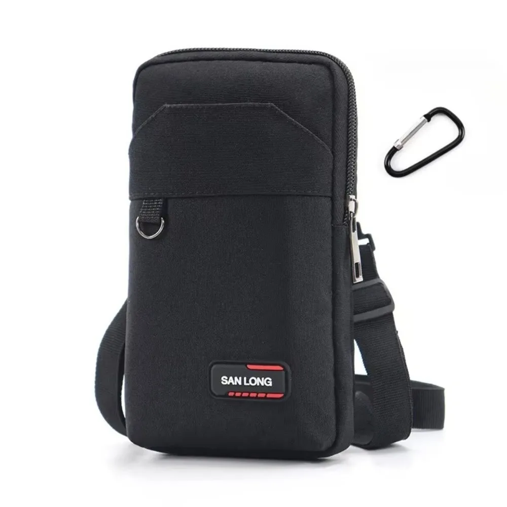 New Waterproof Waist Pack Bag Canvas Zipper Crossbody Bag Mobile Phone Pouch Camping