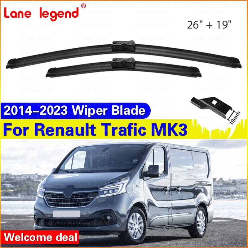 

Car Wiper Blades For Renault Trafic MK3 2014 - 2023 Windshield Windscreen Front Window Blades 26"+19" Car Accessories