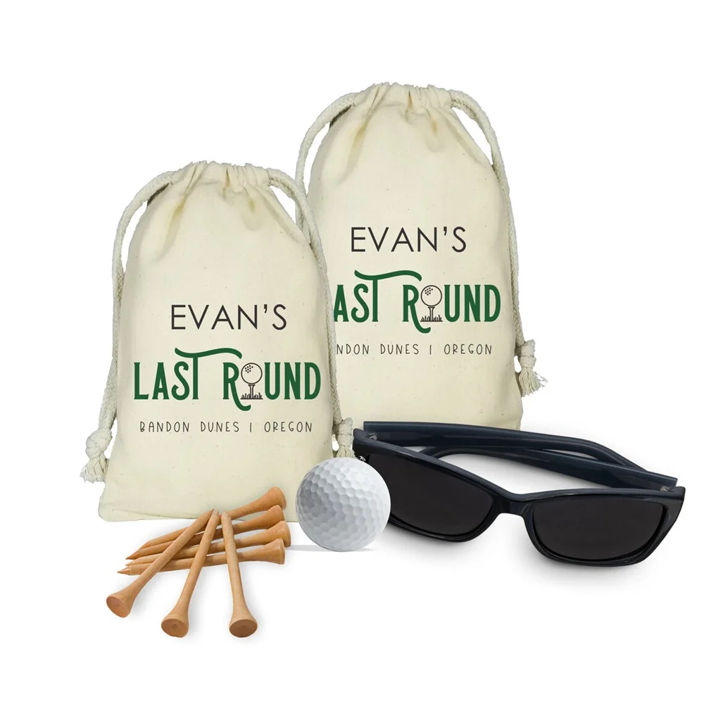 

Bachelor Party Last Round, Set of 10 Personalized Favor Bags, Bachelor Party Golf Trip, Bachelor Party Favors, Custom Golf Trip