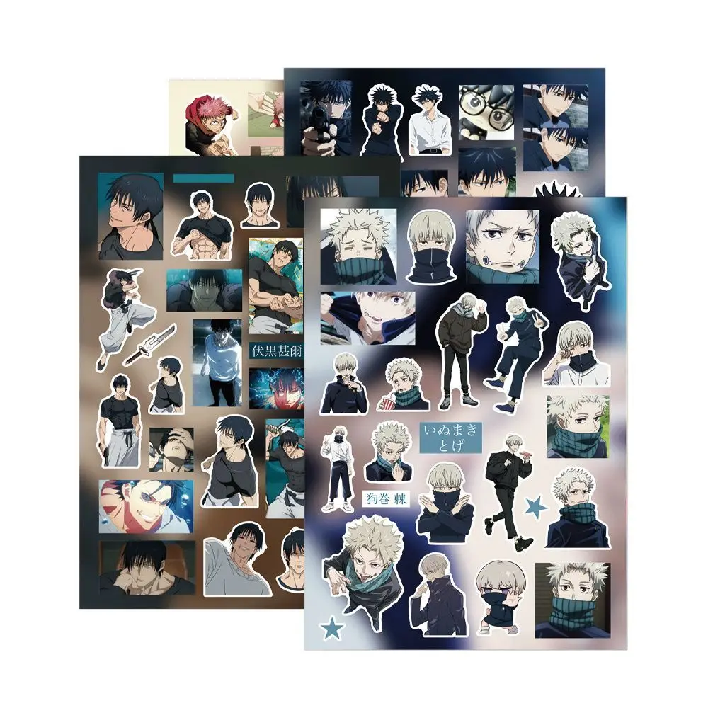 8 Pcs Pre Cut Anime Stickers White Haired Sorcerer Boy Decals Birthday Gift for Friend Phone Case Laptop Water Bottle Decor