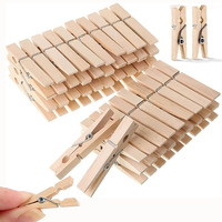 25/35/45/72mm Wooden Clothes Pins Natural Wood Rust Resistant Wood Clips for Hanging Clothes Pictures Outdoor,Clothing Pins