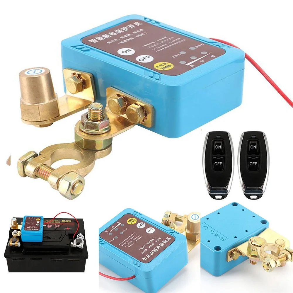 

12V 240A Remote Battery Disconnect Switch Automatic Power Shut Off Switch Automobile Battery Remote Control Power Cut-Off Switch