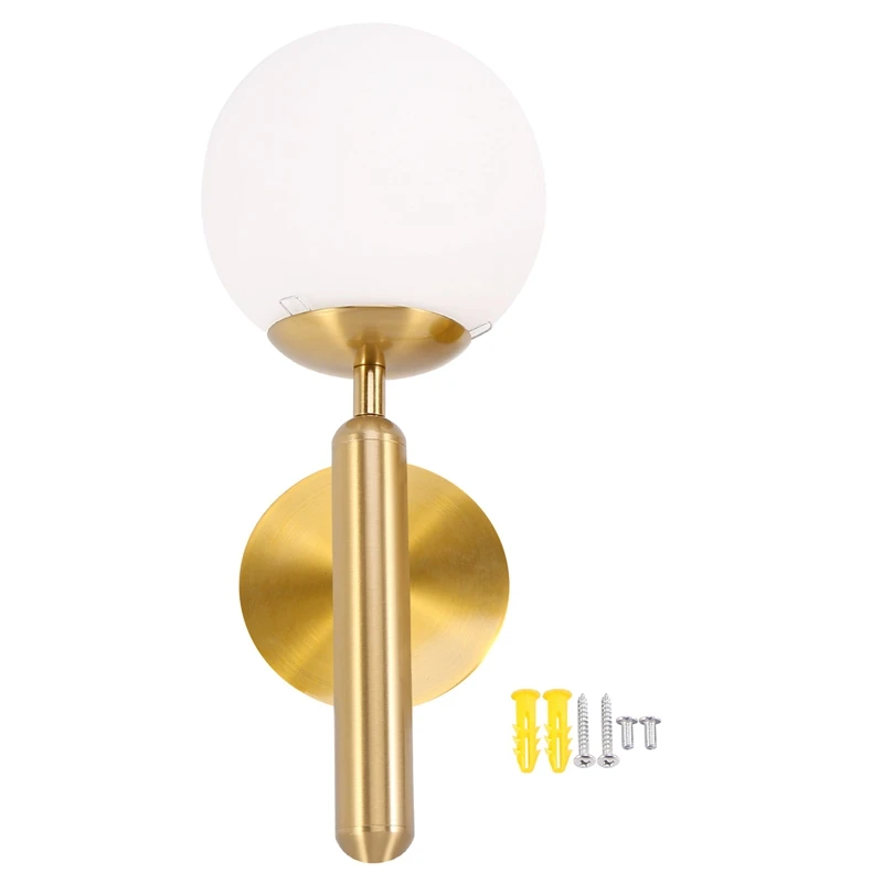 

Decorative Led Wall Lamp Lighting Nordic Glass Ball Chandelier Bathroom Mirror Light Gold Modern Round Wall Lamp Warm White Ligh