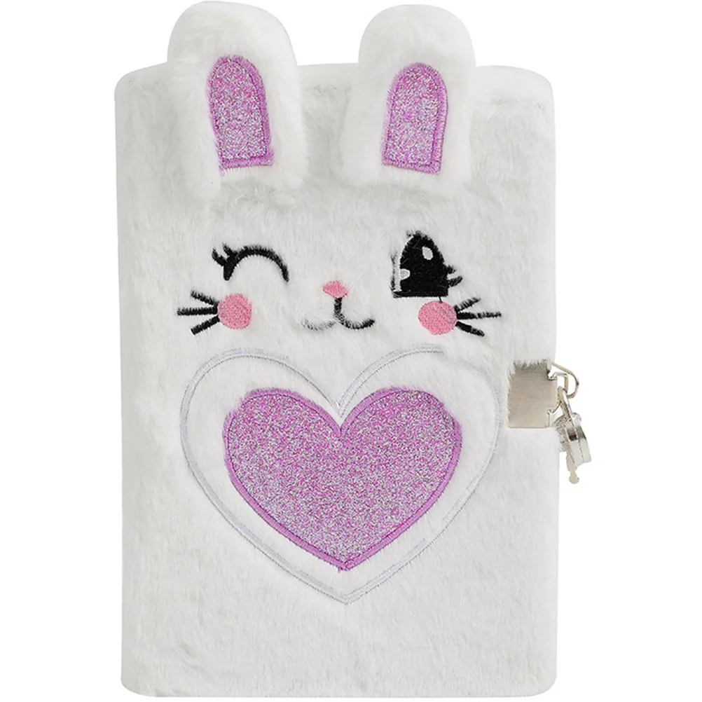 

Portable Notepads Cute Writing Notebook The Journals for Teens with Lock Plush Lockable Child Pocket Diary