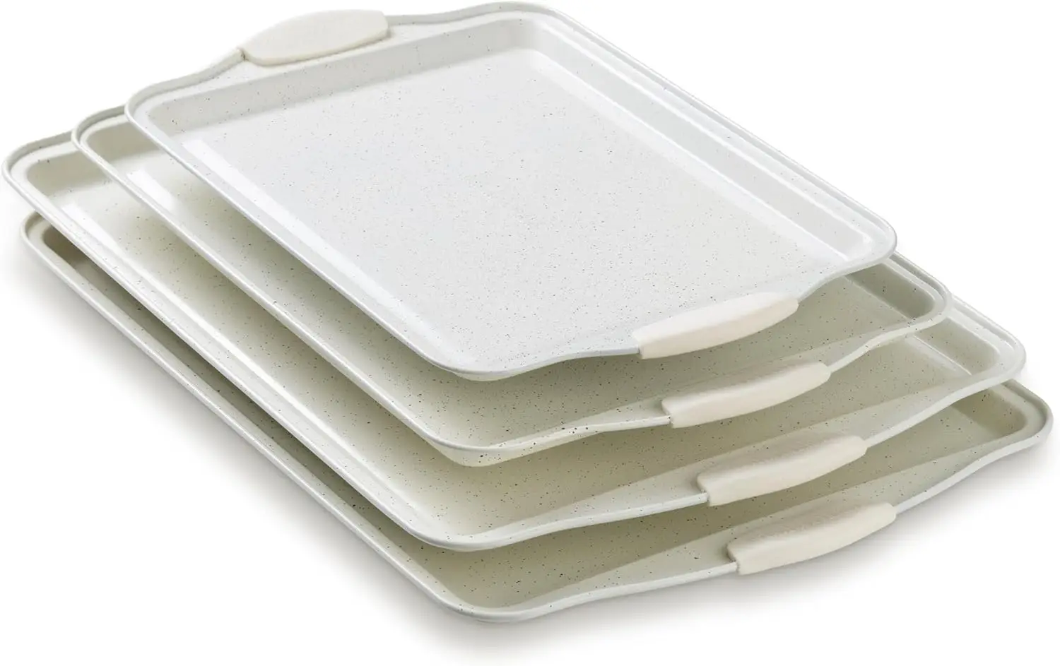 

Heavy Duty Nonstick Bakeware Set, Stackable, Easy Release, Cream Color, 4 Pieces