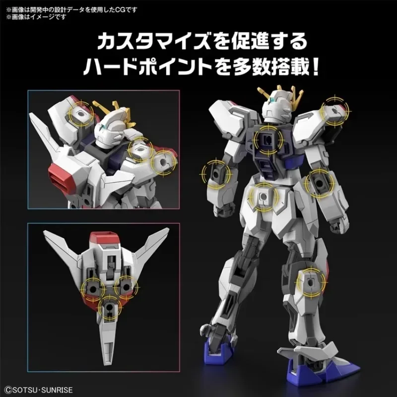 Gundam Bandai EG 1/144 GAT-X105B Build Strike Exceed Galaxy อะนิเมะประกอบรุ่น Action ตัวเลขของเล่นสําหรับเพื่อน