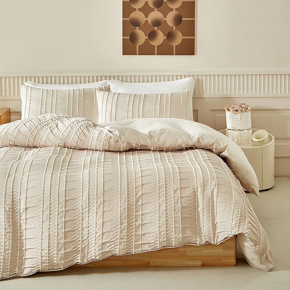 Duvet Cover Bedding Set 135x200 Twin Double Queen King Size Single Couple Bed Duvets Quilt Cover Set Folded Bed Linen 220x240