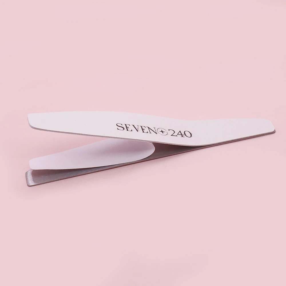 10Pcs Replaceable White Sandpaper Nail File 240 280 Grit Disposable Curve Nail Buffer File Manicure Pedicure Salon Nail Art Tool