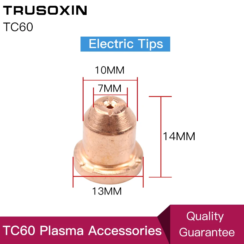 Imagem -06 - Inversor dc Plasma Cutter Acessórios Consumíveis 60a Tc60 Pistola de Corte Tocha Eletrodos Dicas Gás Ring e Xilado Copos