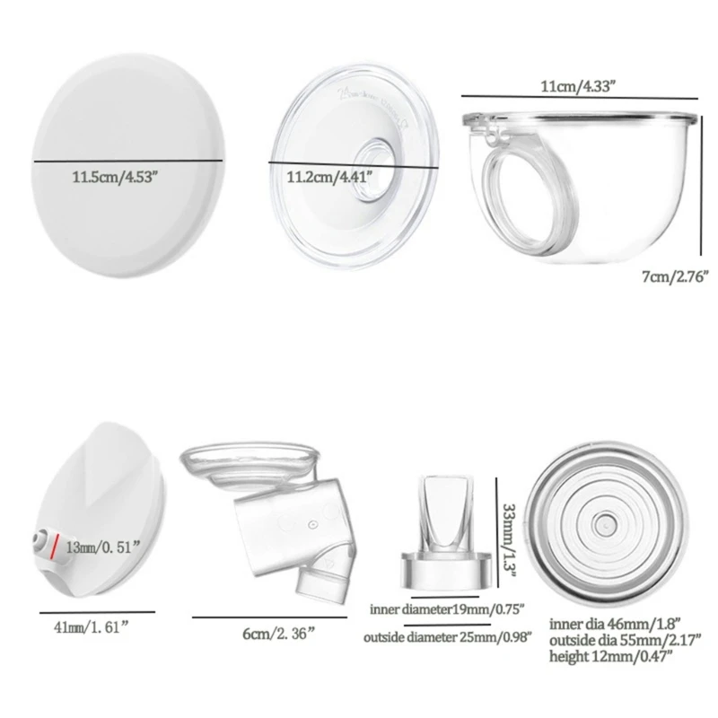 مجموعة ملحقات مضخة الثدي الكهربائية، صمامات فم البط مع غشاء غطاء غبار لإصلاح مضخة الثدي القابلة للارتداء S12