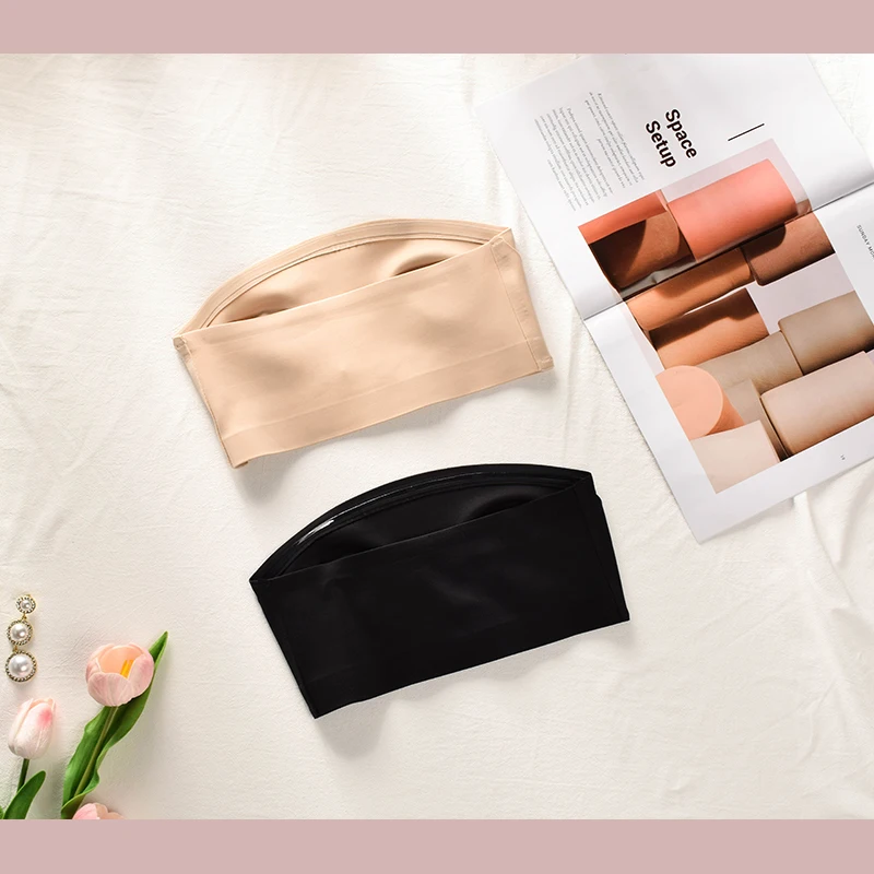 Women's front-button strapless, Bralette Wireless invisible anti-exposure comfortable Sexy Seamless Tube Top Bra Underwear image 4