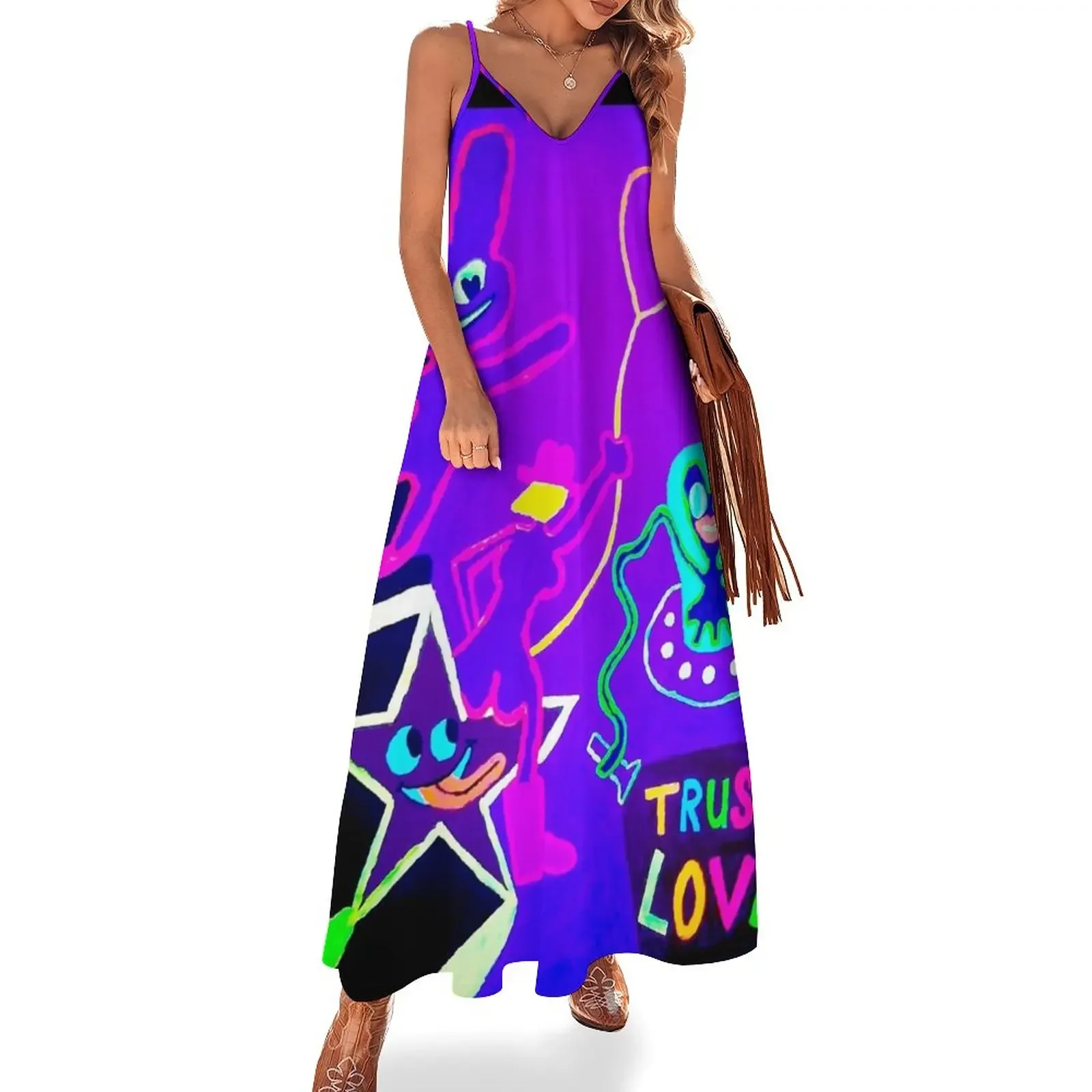 

Shooting For The Stars (UV Light) Sleeveless Dress Cocktail of dresses Womens dresses dresses for women Dress