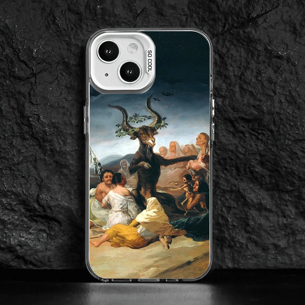 Spain Francisco Goya Art Phone Case for iPhone 12 11 13 14 15 16 Max Pro Plus Laser Cover