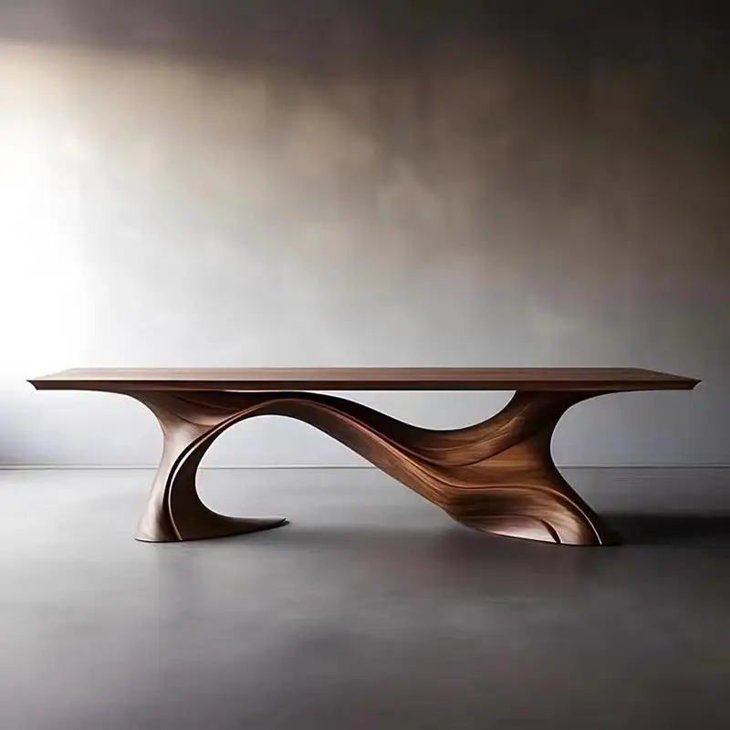 Unique Designer Dining Table Wood Legs Party Salon Workstations Dinner Table Luxury Wooden Mesa De Jantar Home Furniture