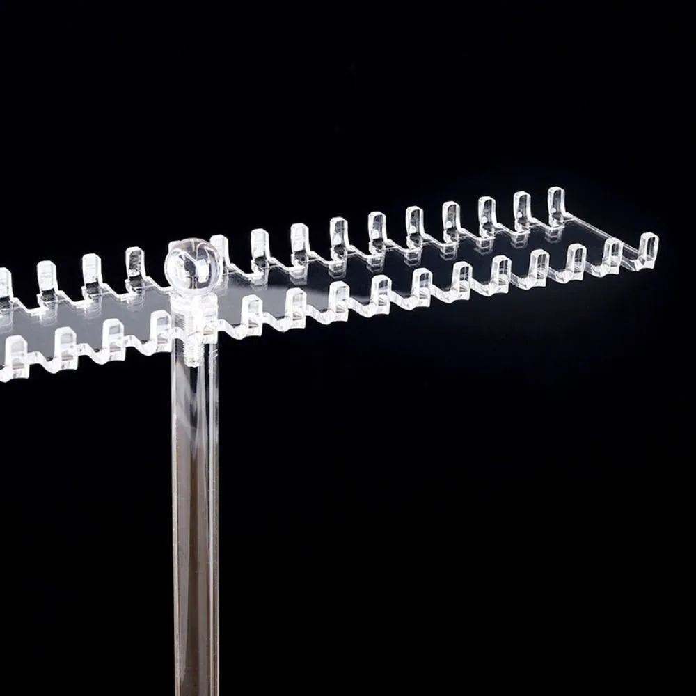 

Прозрачная акриловая подставка-держатель для браслетов с двусторонним крючком и основанием, органайзер для хранения браслетов и подвесок