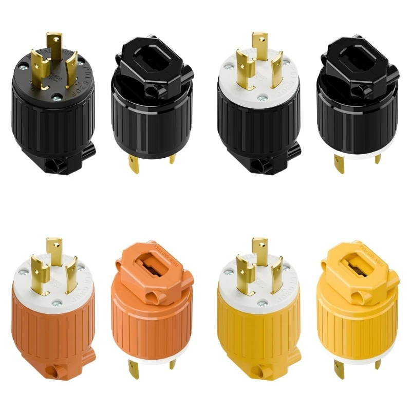 96BA High Current 30A 250V NEMA L6 30P Twist Lock Male Plug Durability Housing For Industrial Equipment