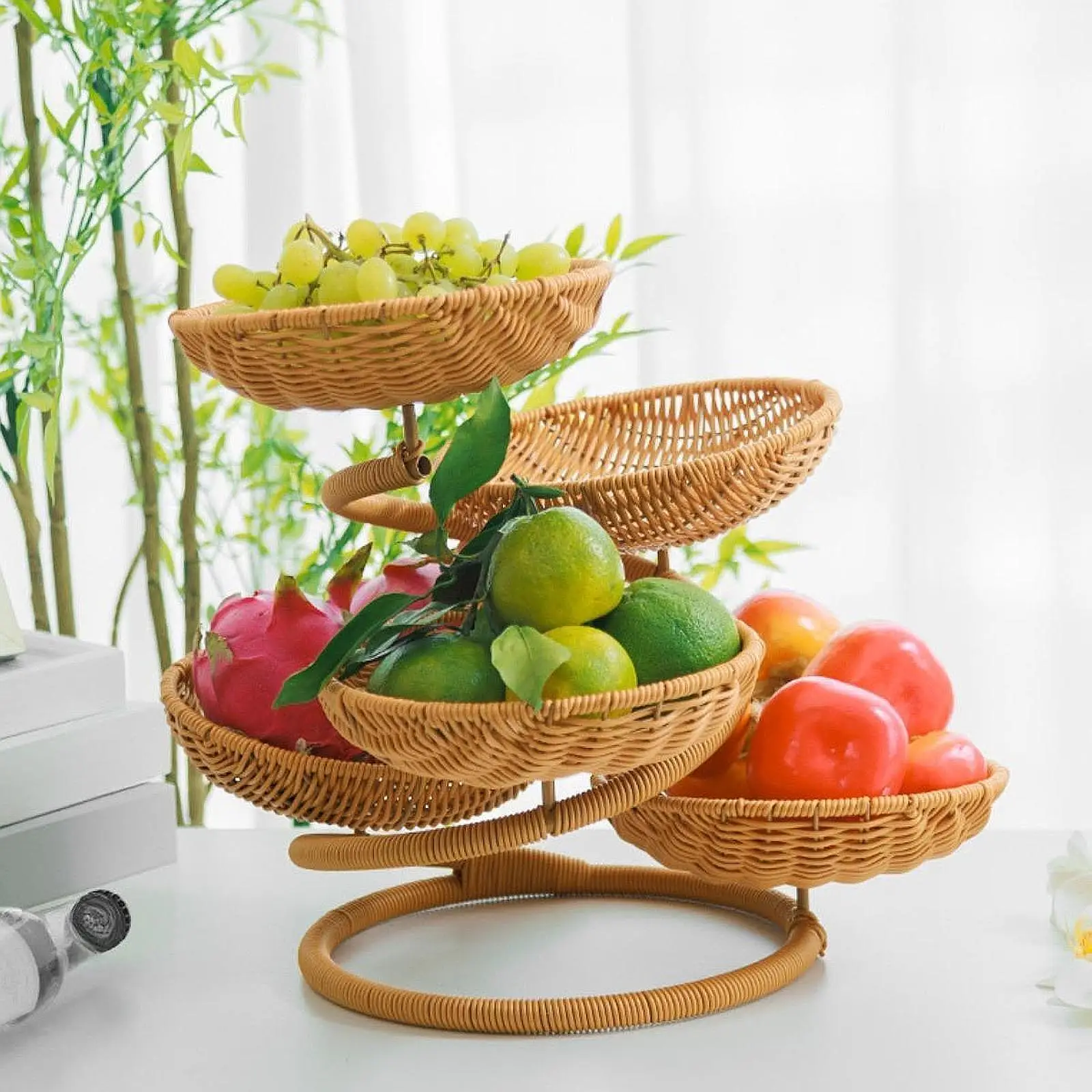 

Подставка для фруктов, прочная корзина для сервировки под журнальным столиком или в шкафу