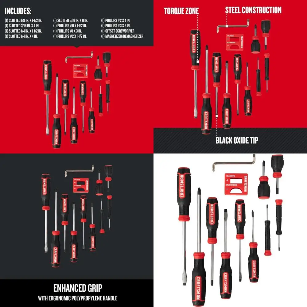 

Screwdriver Set, Bi-material, 12 Piece (CMHT65071N)