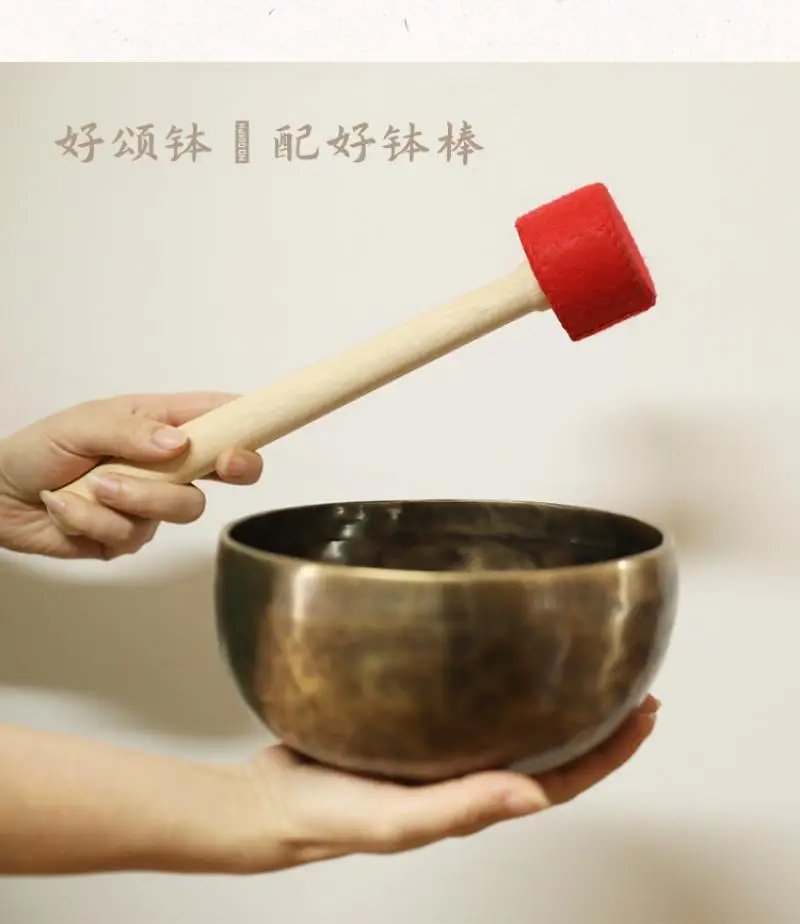 1Pc Nepalese Singing Bowl Accessories Handmade Stick Yoga Meditation Buddha Bowl Professional Sound Healing Knocking Stick