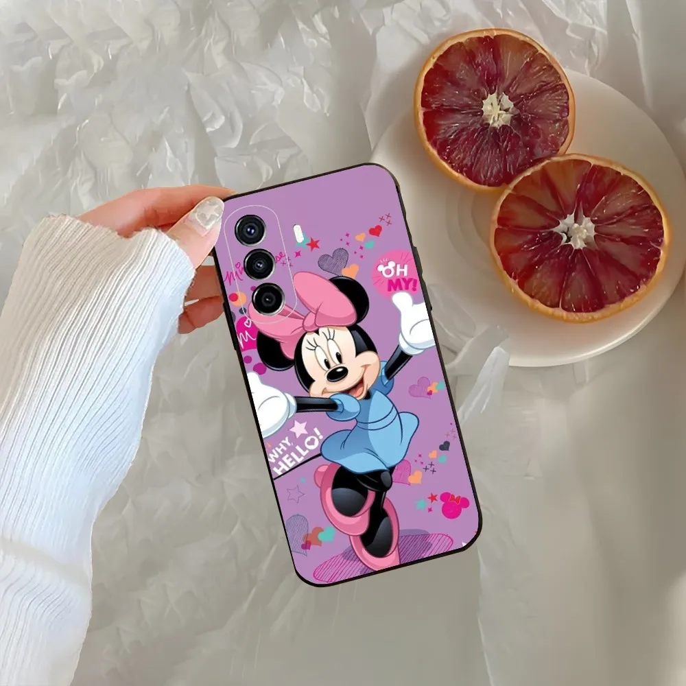 Cute D-disney M-minnie Phone Case For Huawei Mate P10 P20 P30 P40 P50 Smart Z Honor 50 60 70 Pro Lite Black Case