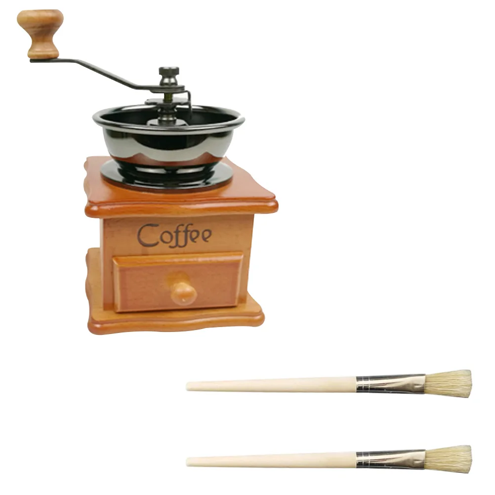 

Wooden Coffee Bean Grinder Manual Hand Crank Mill Household Travel Compact Design Easy Cleaning High Grade Material Grain Mill