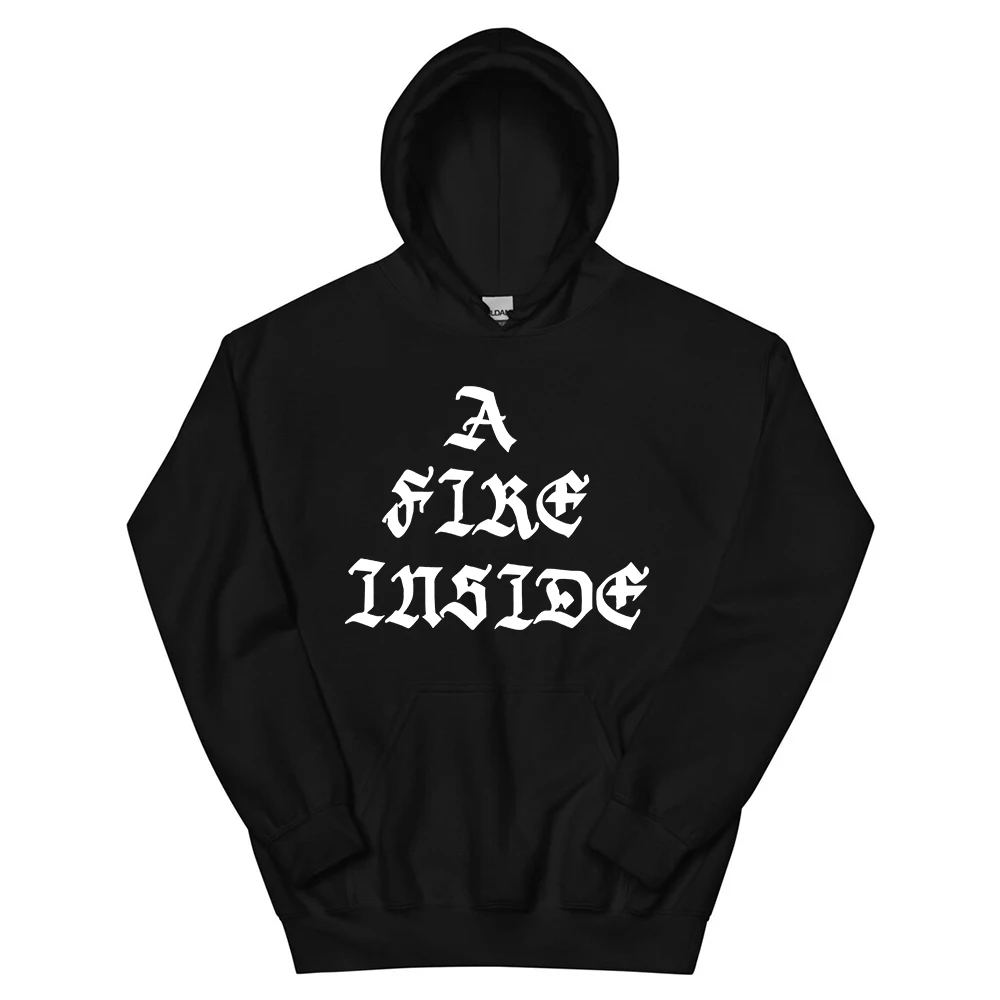 

A Fire Inside Black Hoodie Faces Ivory AFI Graphic Sweatshirt Long Sleeve Fashion Hooded Pullovers Cotton Warm Men Women Hoodie