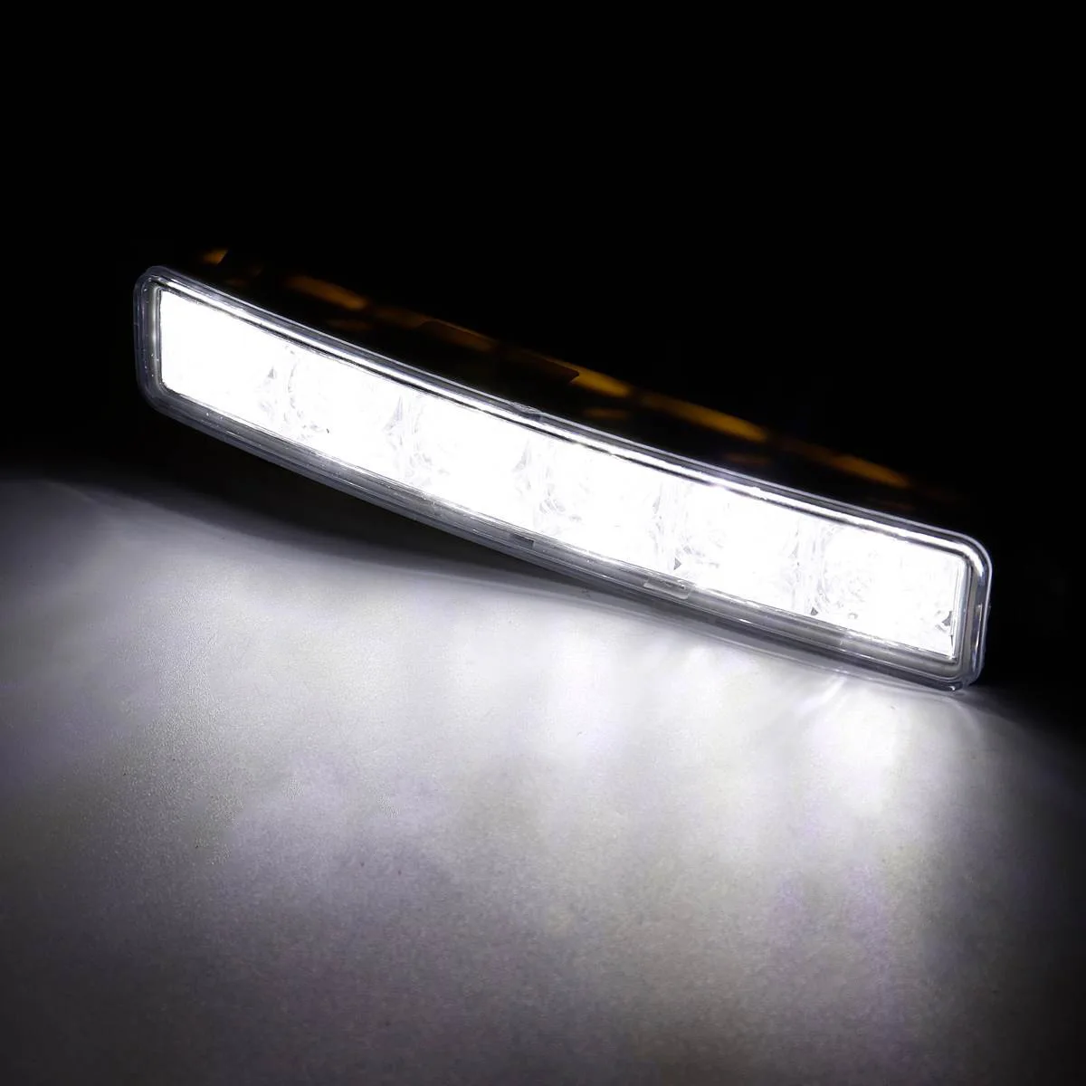 Luz de circulación diurna DRL transparente para coche 6 LED 6000K 9677409380 9677409380   Para Citroen C1 2006-2017 C3 2015 2016 2017 2018 2019