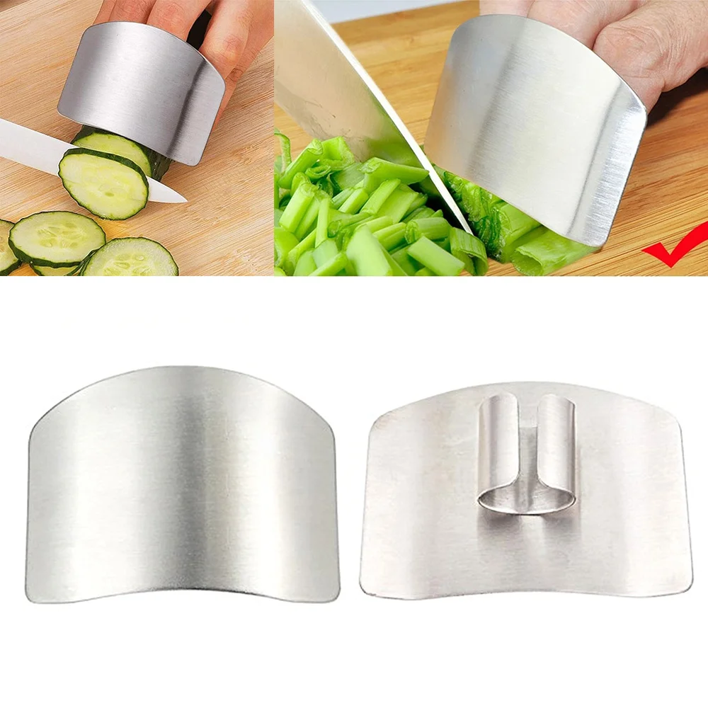 1~10PCS Stainless Steel Finger Guard Finger Hand Cut Hand Protector Knife Cut Finger Protection Tool Kitchen Cooking Knives