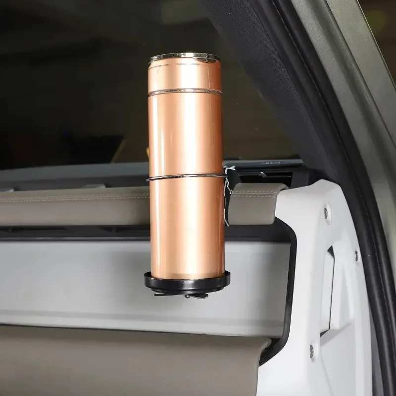 

Aluminum Alloy Black Car Dashboard Drink Holder Water Cup Holder Trim Car Accessories For Land Rover Defender 90 110 130 2020-24