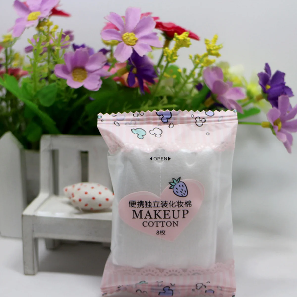 64 Stück tragbare Make-up-Wattepads, weiches, saugfähiges Entferner-Baumwollstück für die Gesichtspflege, Nagelkunst, saubere, saubere Pads für das Gesicht