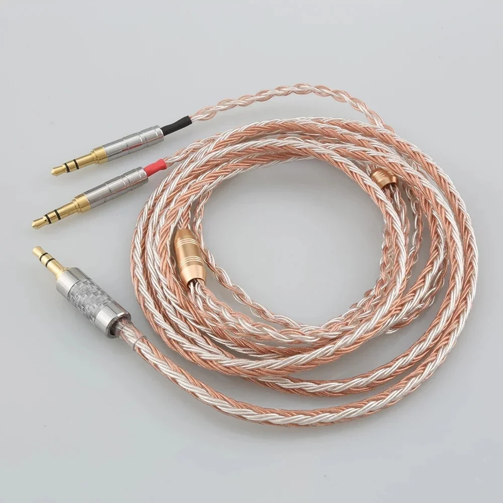 New 16 Core OCC Silver Plated Mixed Headphone Earphone Cable For Hifiman Sundara Ananda HE1000se HE6se he400i he400se Arya