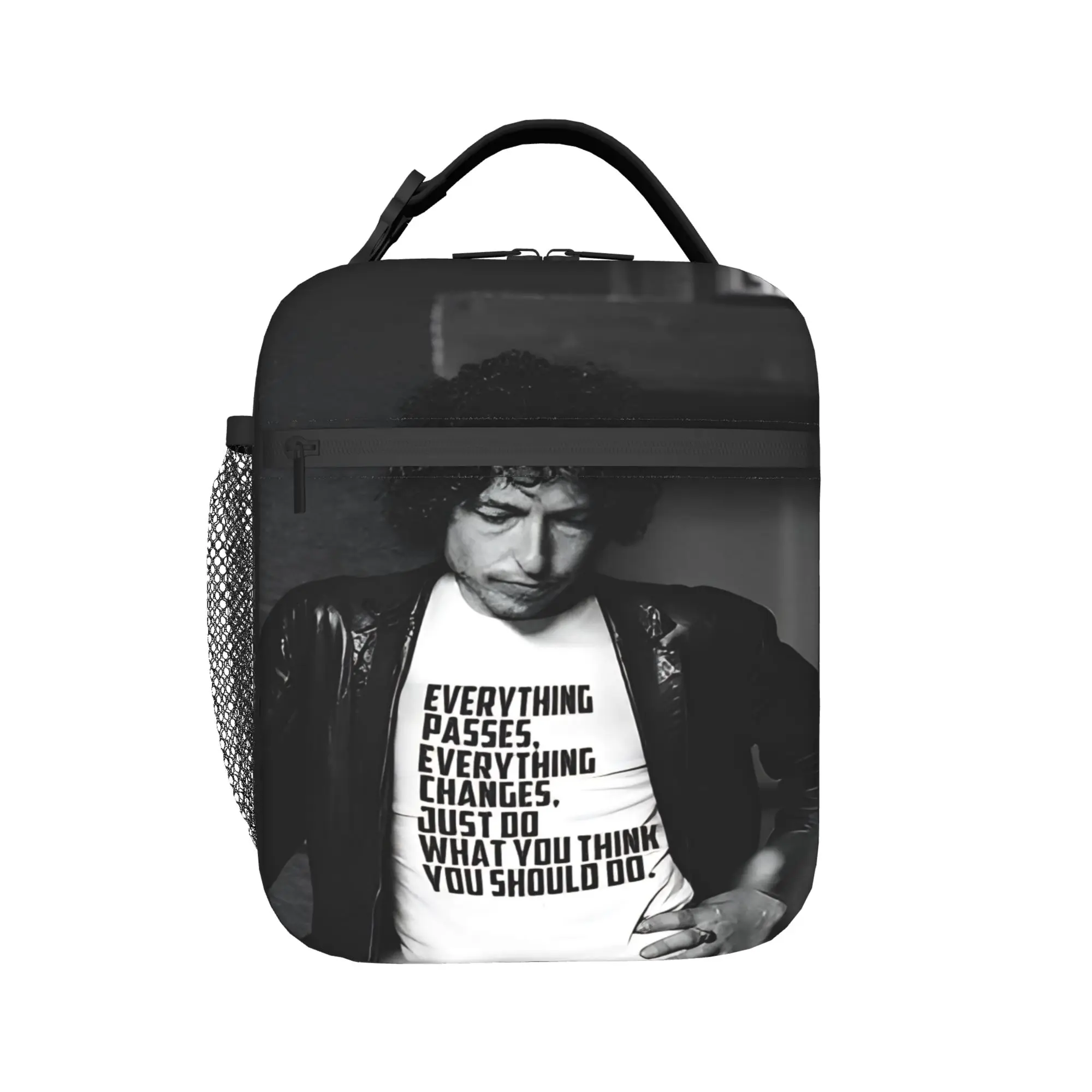 Bob Dylan Singer Accessories Insulated Lunch Tote Bag For School  Storage Food Boxes Reusable Cooler Thermal Bento Box