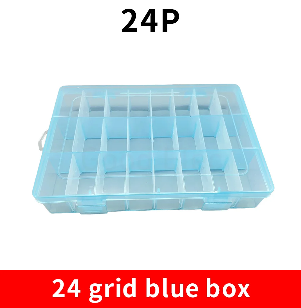 24 Slots Separable Colorful Portable Jewelry Tool Storage Box Container Ring Electronic Parts Screw Beads Organizer Plastic Box