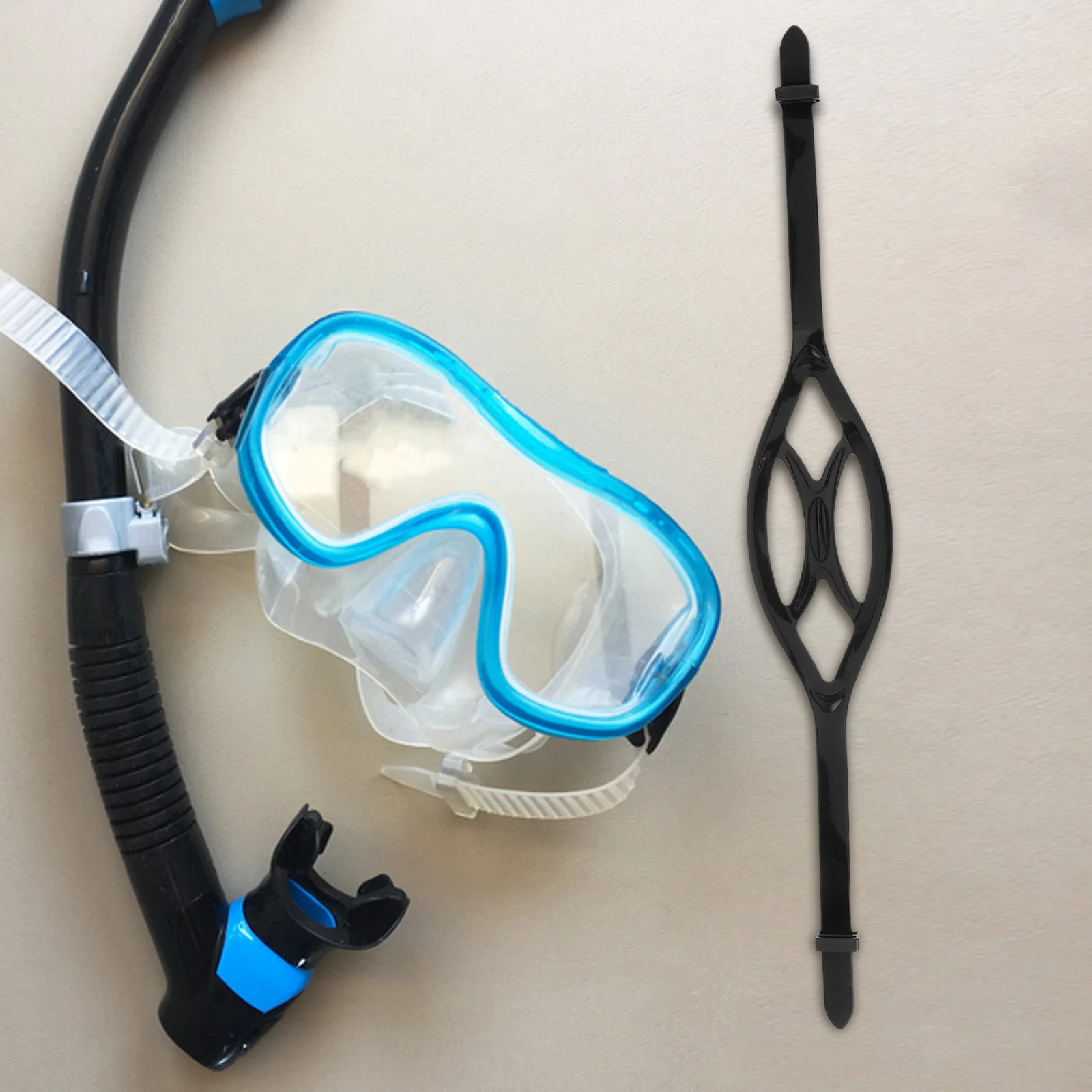 

2pcs Silicone Goggle Replacement Universal Scuba Band Quick Adjustment Anti-Strangle Comfort Fit Snorkeling Swimming Diving