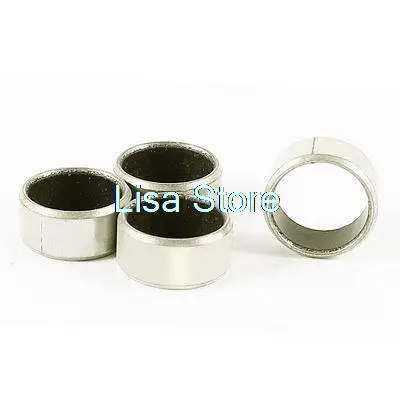 4Pcs 6mm Length x 12mm OD x 10mm Bore Silver Tone Plain Sleeve Bearing 6x10x12mm