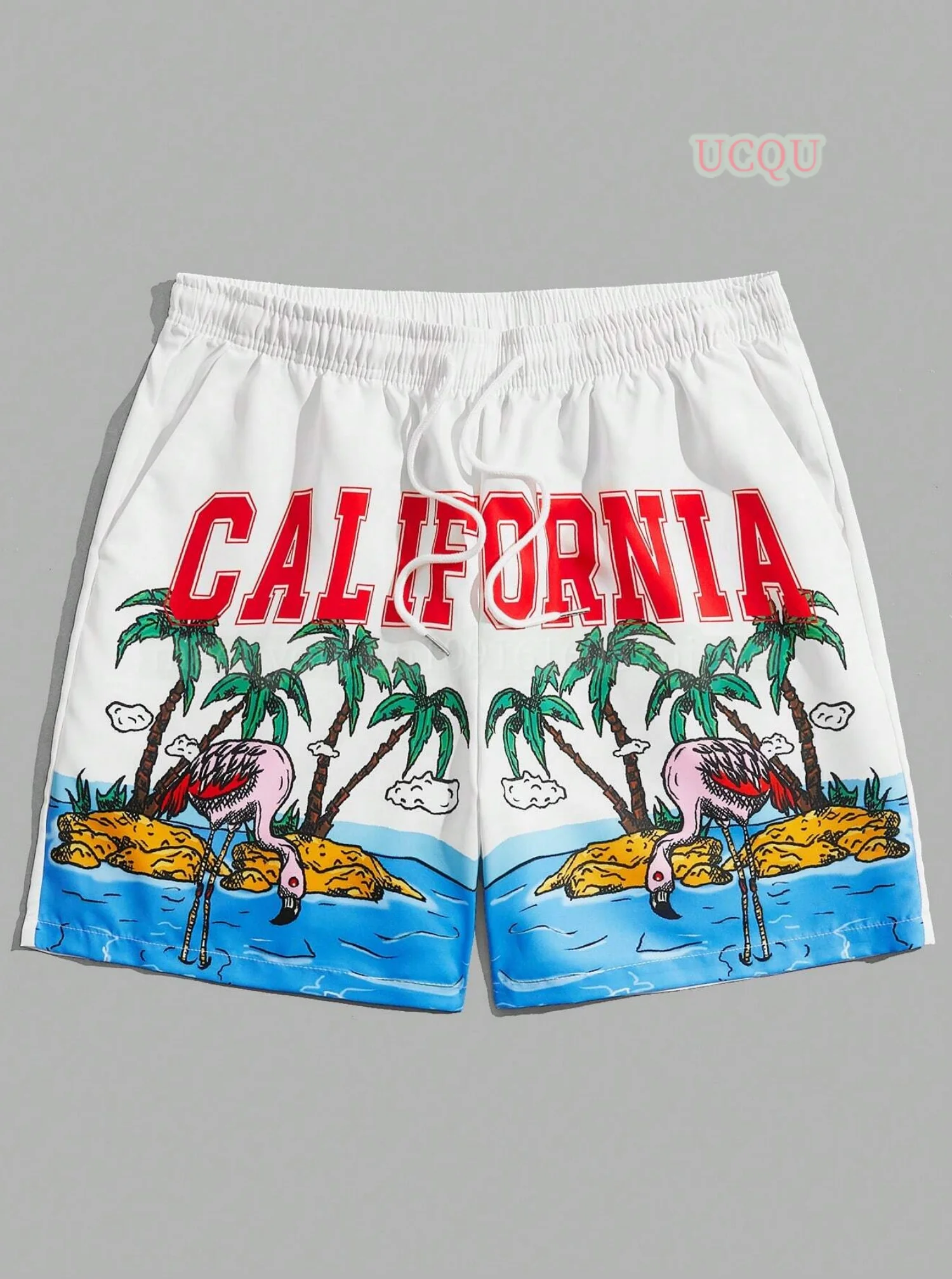 2025 new Women American CALIFORNIA Printing Short Pants Hawaiian Beach Shortslady Seaside Beach Casual Shorts Women Clothing