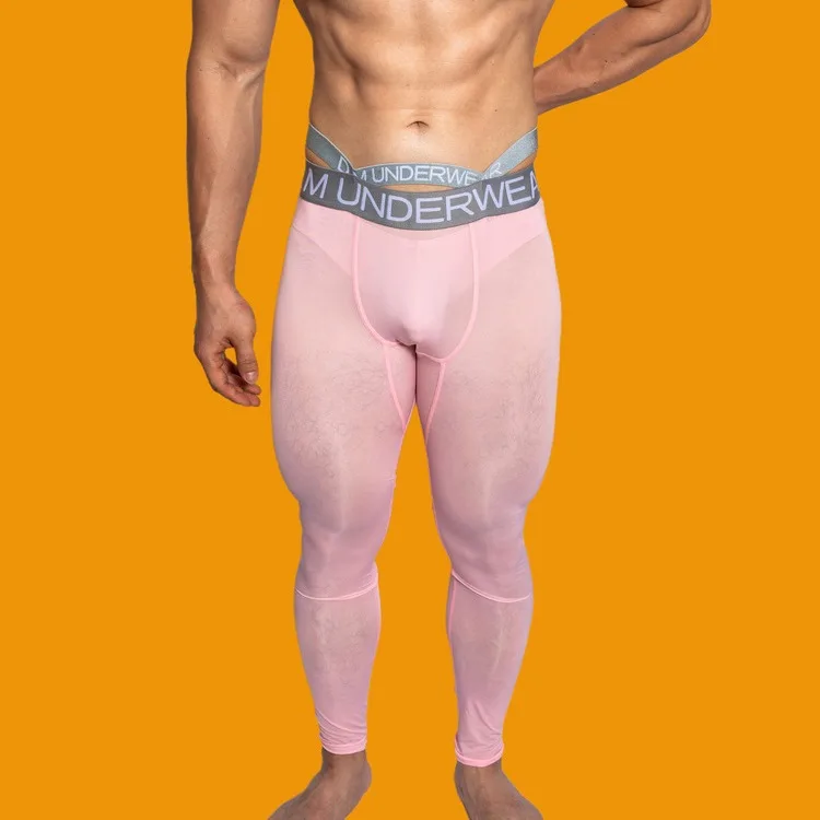 الرجال طويل جونز مثير منخفضة الخصر الحرير الجليد رقيقة بسط الجوارب حريري طماق الذكور شخصية ملابس داخلية شفافة #3