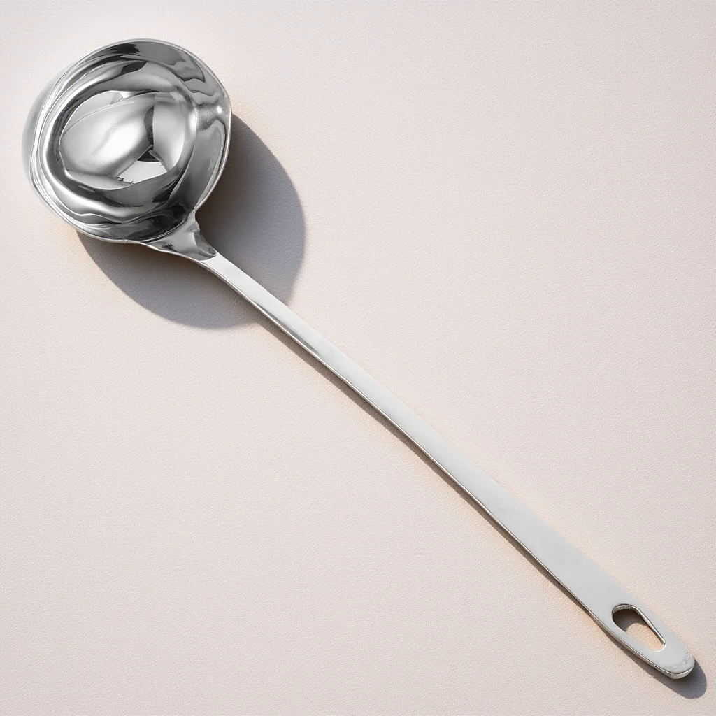 

Double Spout Long Handle Stainless Steel Soup Ladle Smooth Pouring Kitchen Cooking Scoop Metal Serving Utensil