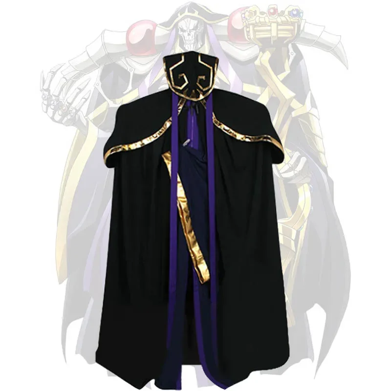 2022 Anime Overlord Cosplay Costumes Ainz Ooal Gown Robe Skeleton Mage Halloween Party Necromancer Elder Lich Cloak JS3930