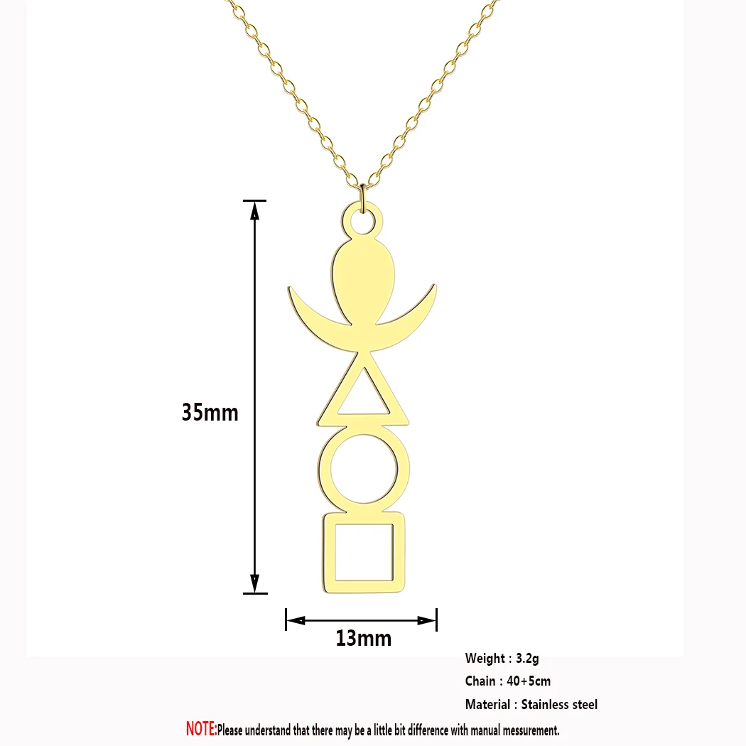 Kinitial Stainless Steel Elements Necklace Positive Energy The Symbol Of Four Elements Necklace Fire Air Water