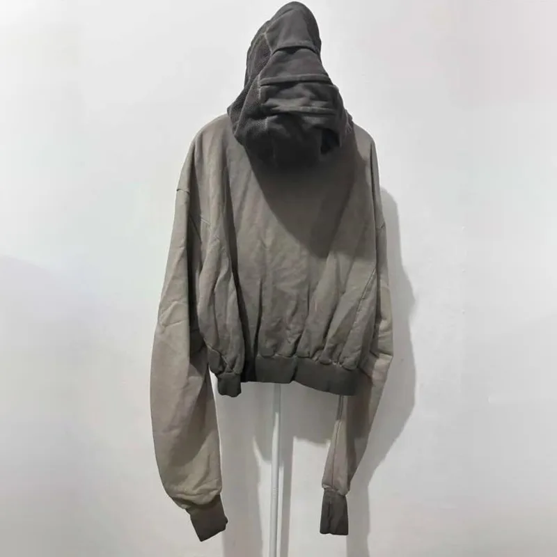 HKSH Spring Autumn New Men Tide Dark Waste Land Washed Hoodie Deconstructed Gradient Silhouette Chic Punk Chic Sweatshirt HK3656
