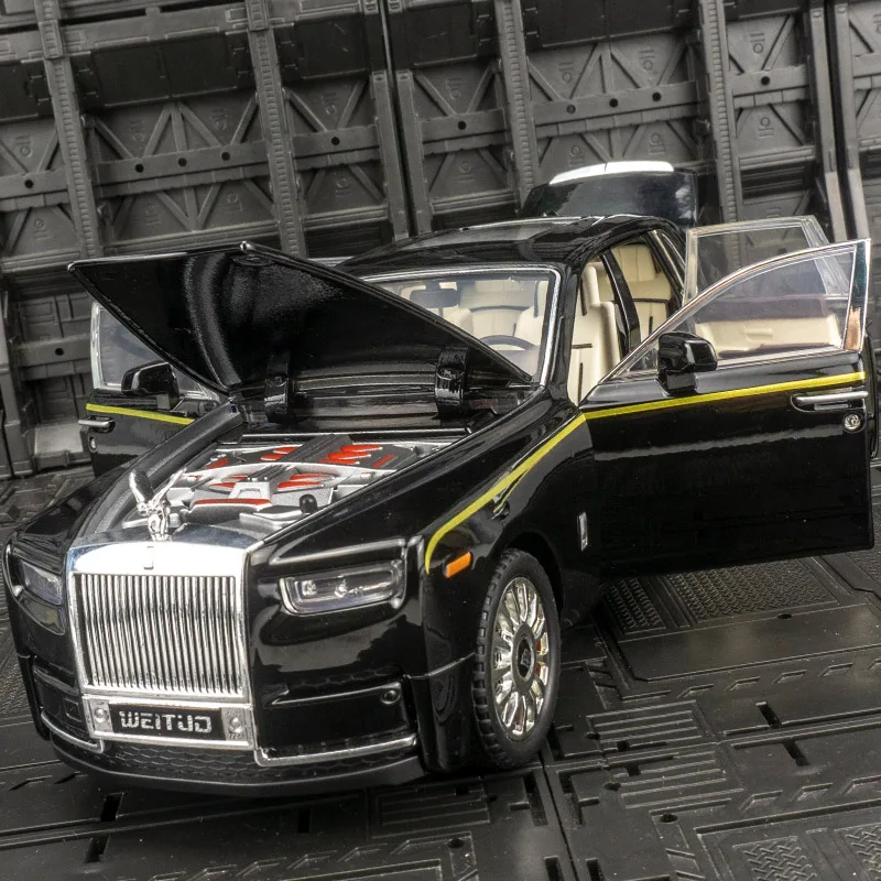 1: 20 simulation Rolls Royce Phantom alloy car model, doors and engine hood, trunk can be opened for large sedans