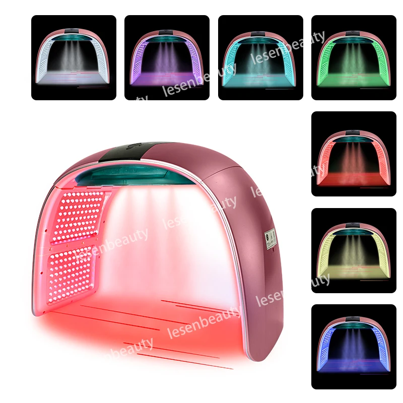 7-color LED Spectrometer Mask Nano Spray Skin Care Hydration Beauty Facial Skin Light Therapy Device SPA Home Use Beauty Devices