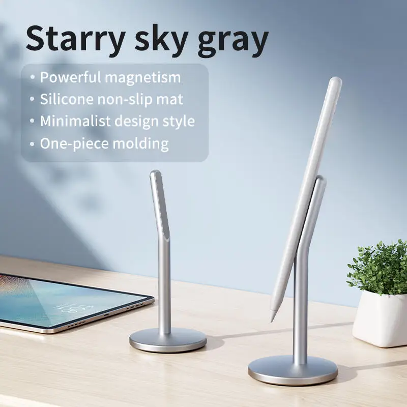 Capacitive Pen Bracket Aluminum Stand Pencil Holder for Magnetic Pen for Apple Series Pencil for Apple Tablet iPad iPhone Pencil