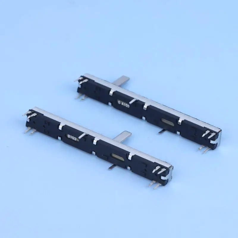 1pcs 75mm Straight Slide Potentiometer 8Pins A103 Double Fader A10K Soundcraft EFX8 Fader A10Kx2 A20KX2 A50KX2 B10KX2 A103 A203