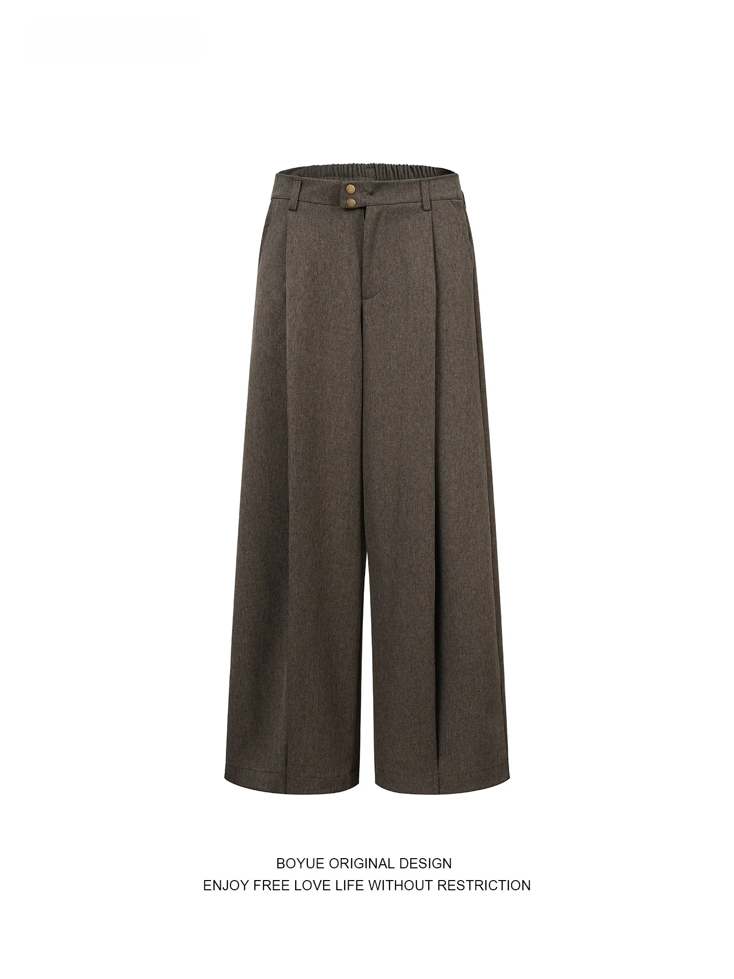 

Брюки Boyue Retro с широкими штанинами, повседневные, свободные, прямые, унисекс, с высокой талией, из полиэстера, премиум-класса, простые, длинные