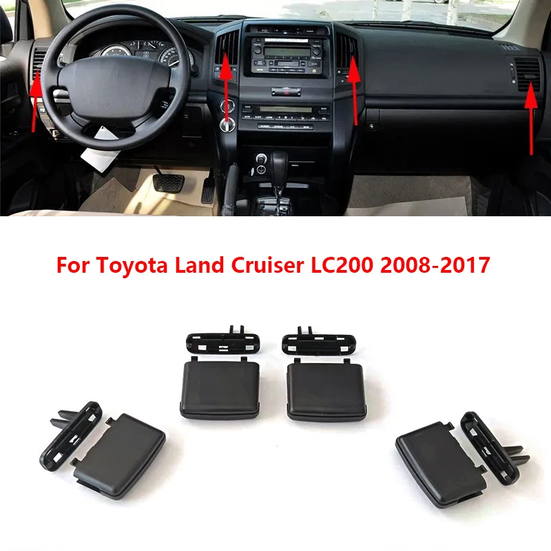 For Toyota Land Cruiser LC200 FJ200 2008-17 Car Front Rear Dashboard Air Conditioner Outlet A/C Air Conditioning Vents Tab Clip