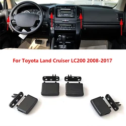Réinitialisation de sortie de climatiseur pour Toyota Land Cruiser LC200 FJ200 2008-17, panneau Prada avant et arrière de voiture, clip de languette d'aération de climatisation A/C