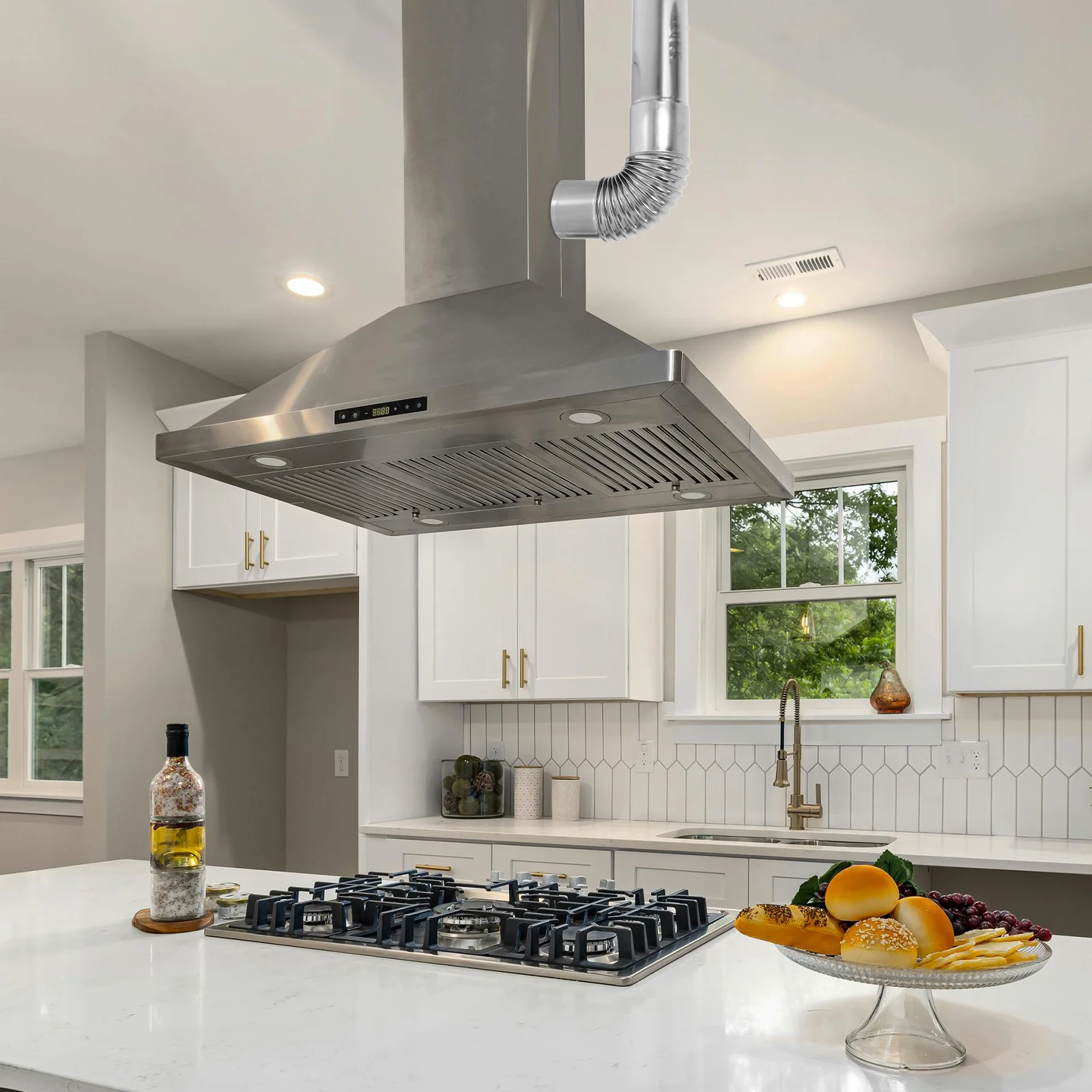 3 Stück Entlüftungsrohr aus Edelstahl für Kamin, Kamin, gerades Rohr, Ellenbogen, 90-Grad-Anschluss für Entlüftung von Gasheizungen