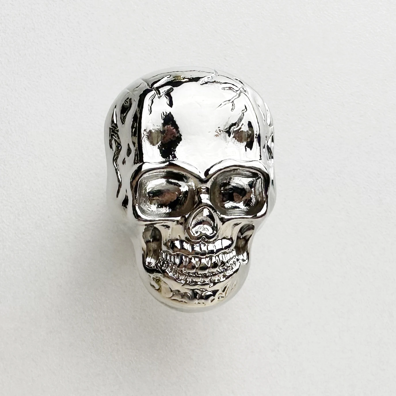 Metal Skull Shape Single Hole Handle Halloween Spooky Handle Cabinet Drawer Handle